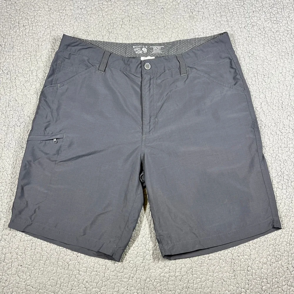 Mountain Hardwear Mens Hiking Shorts Gray Size 34 Nylon Cargo Outdoor OM7074